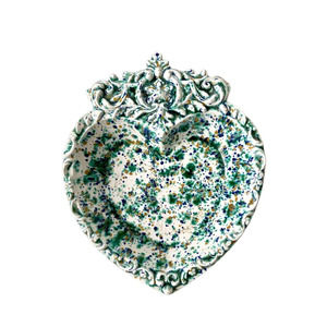 Spattered Ceramic Heart Dish